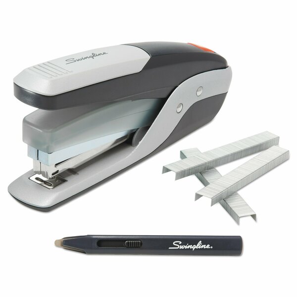 Swingline Quick Touch Stapler, Black, Silver S7064580